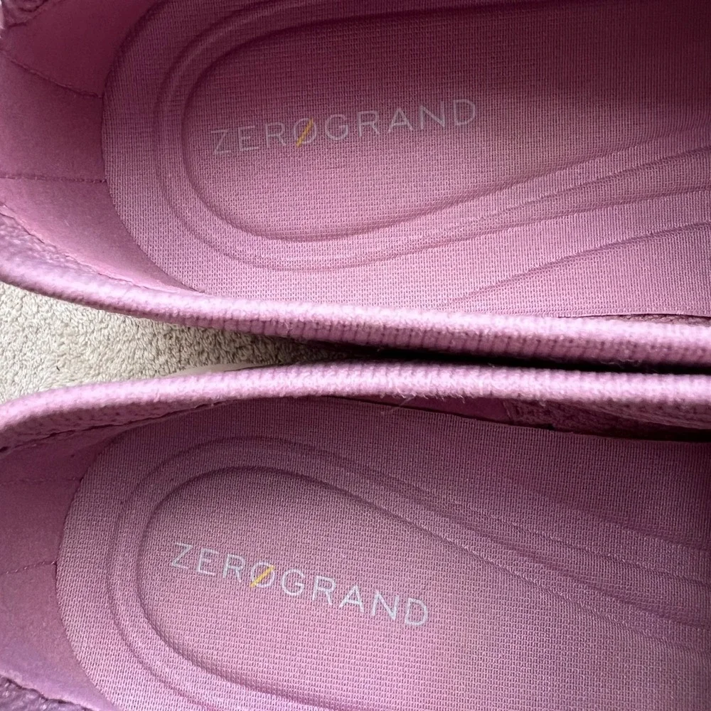 Cole Haan Rose Pink‎ Knit Lace Up Sneakers Women 9.5 B Athleisure Comfort Preppy